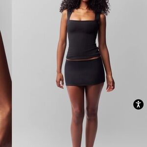 Black Micro Mini Stretch Skirt